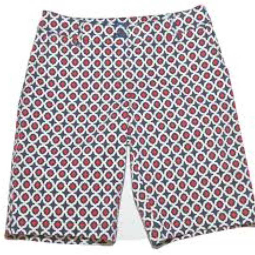 Tommy Bahama Shorts Bottoms Women Size 10  Red White Blue Knee Length